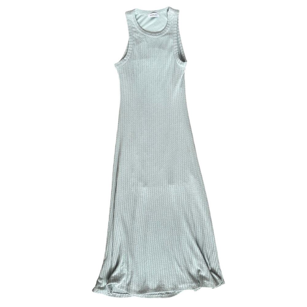Gilli Light Blue Ribbed Knit Dress 💙 🤍 Sleeveless Stretchy Style 💕Size SP